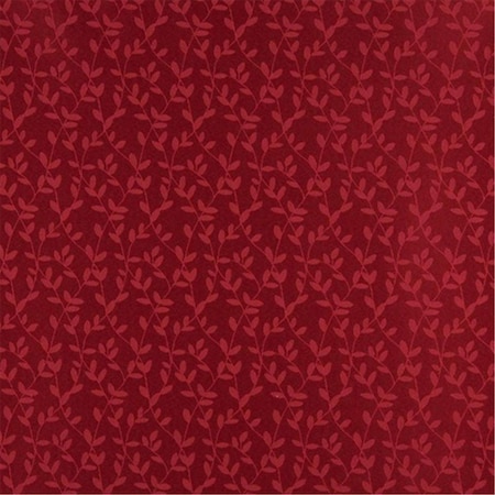 Designer Fabrics 54 in. Wide - Red Vine Leaves Jacquard Woven Upholstery Fabric D315